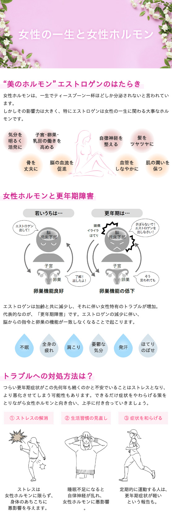 女性の一生と女性ホルモン