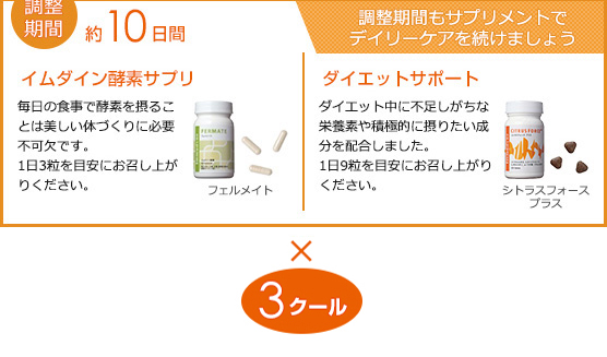 イムダイン酵素サプリ 毎日の食事で酵素を摂ることは美しい体づくりに必要不可欠です。1日3粒を目安にお召し上がりください。ダイエットサポート ダイエット中に不足しがちな栄養素や積極的に摂りたい成分を配合しました、1日9粒を目安にお召し上がりください。